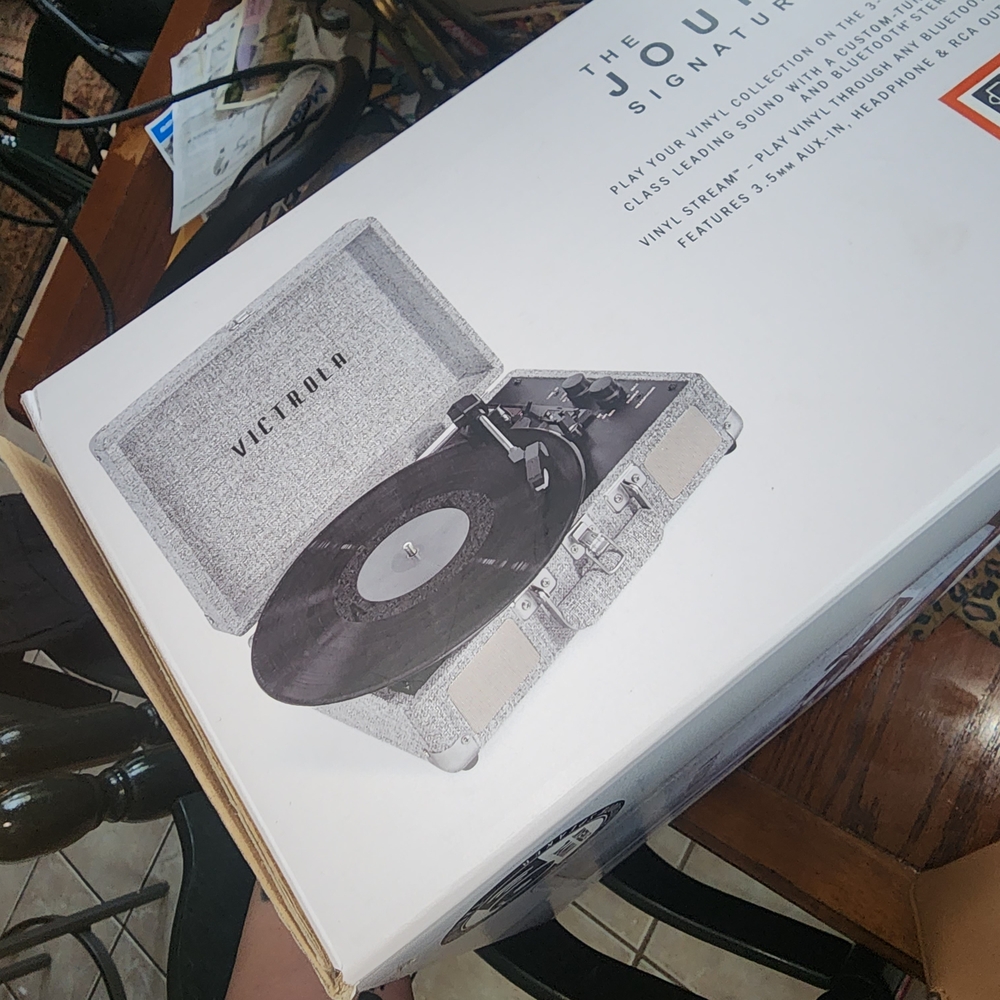 Black and Silver Turntable